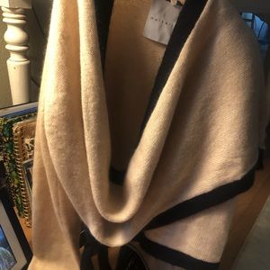 Wrap sweater very classic size M , silk,cashmere,mohair with attached scarf